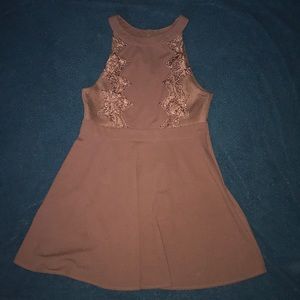 Dusty Rose Mini Skater Dress